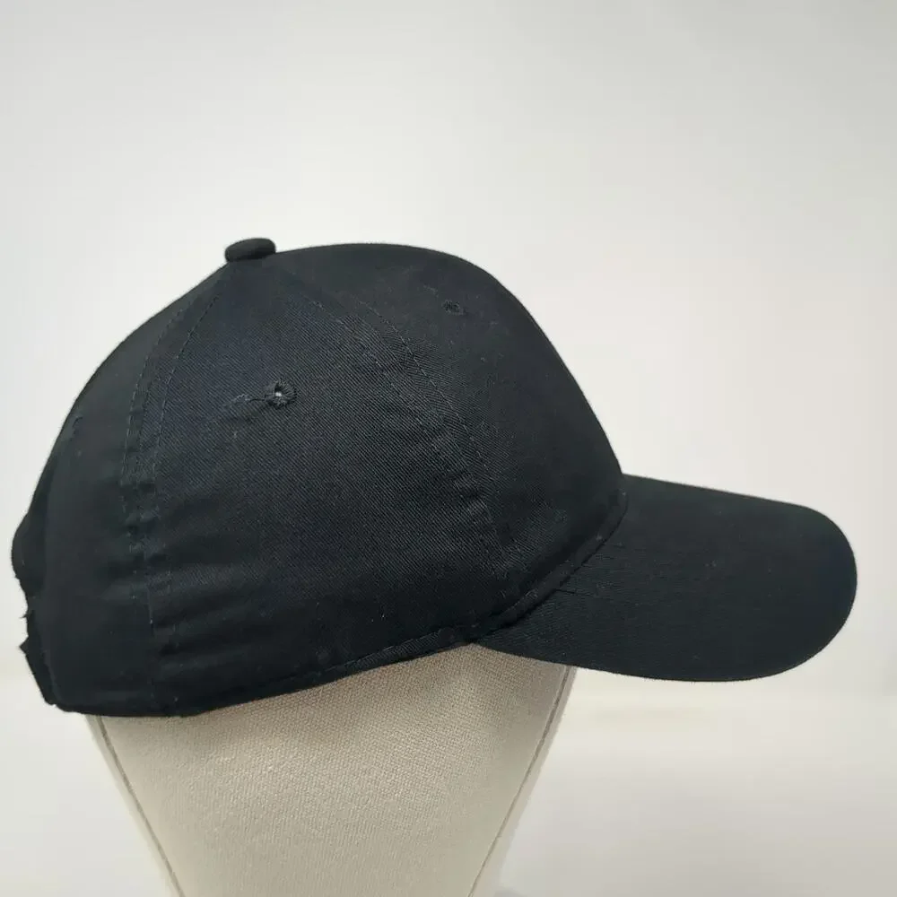 George Baseball Cap Black One Size Adjustable Strapback Plain Solid Blank Hat